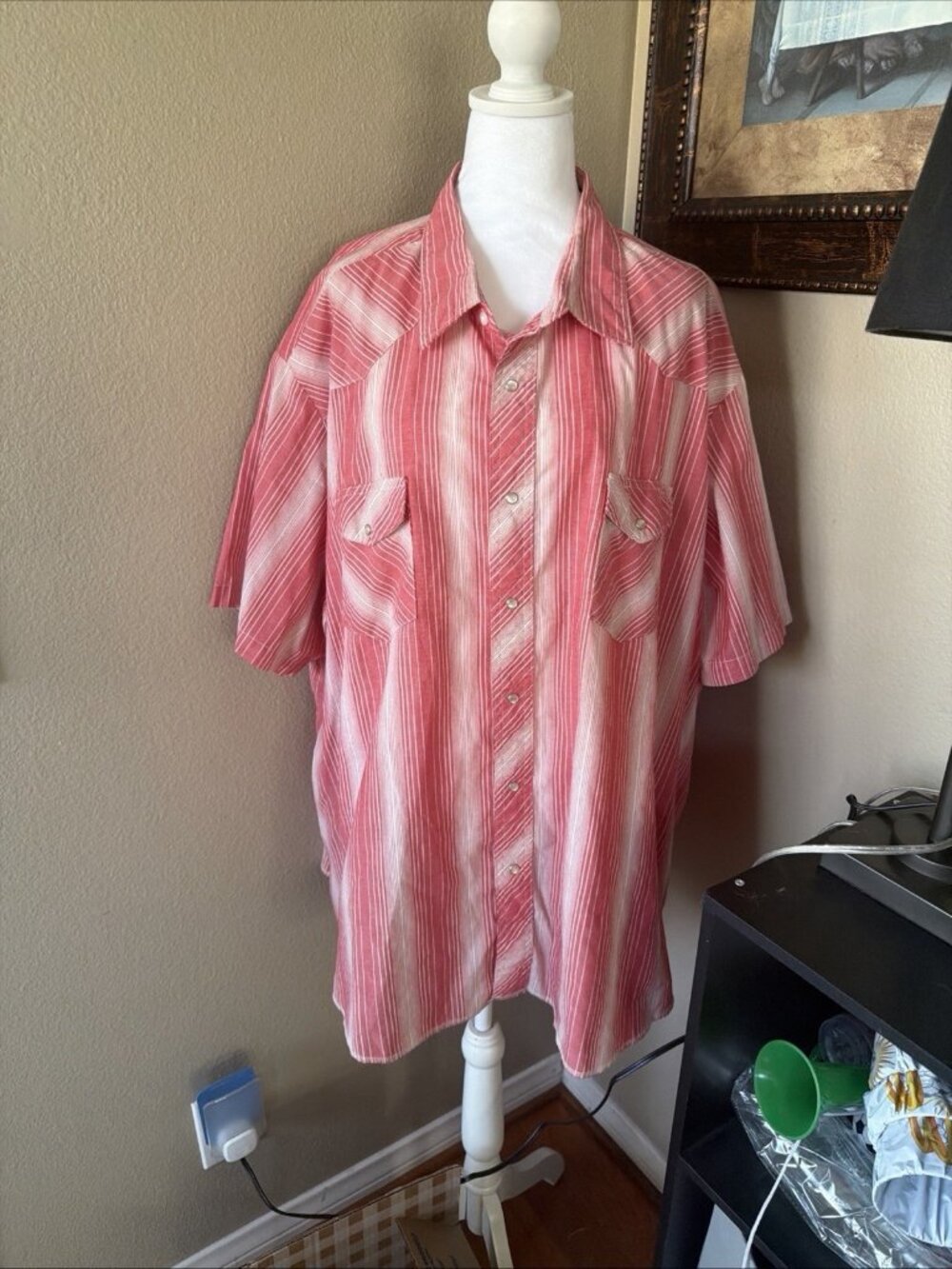Set of 2 Wrangler Western Shirt Mens 4X Big/Tall  Pearl Snap EUC